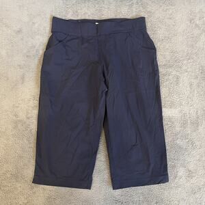 Columbia Dark Navy Blue Outdoor Relaxed fit Hiking Capri Pants Women’s Size L